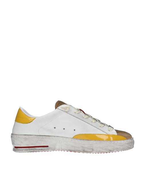 Leather and suede trainers OKINAWA | 2537 LOW PLUSBIANCO-GIALLO